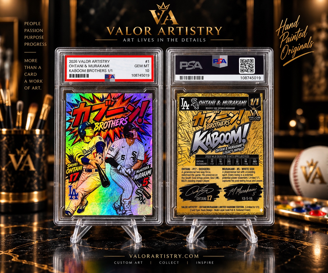 Shohei Ohtani and Munetaka Murakami Valor Artistry artwork