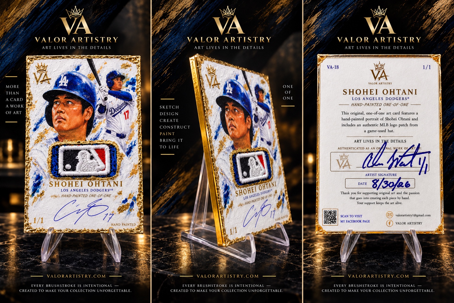 Shohei Ohtani Valor Artistry hand-painted artwork